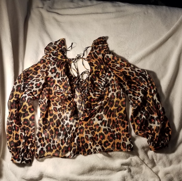 Topshop Leopard print blouse - Picture 3 of 7